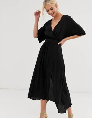 and other stories black wrap dress