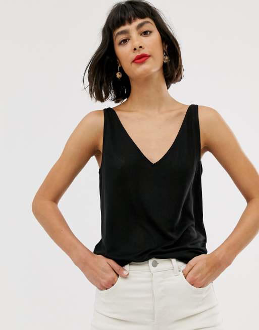  Other Stories v-neck tank top in black