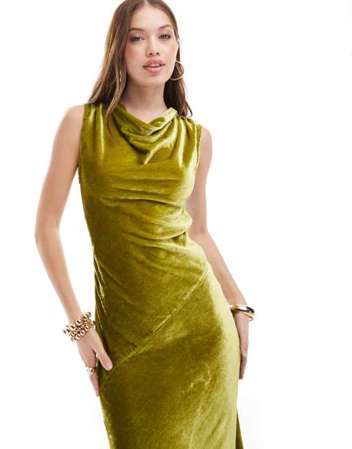 Other stories green velvet dress best sale