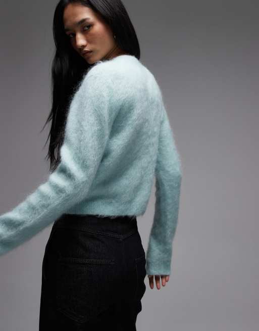 & Other Stories - Vest van mohair en wolmix in turquoise blauw, 2 van 4