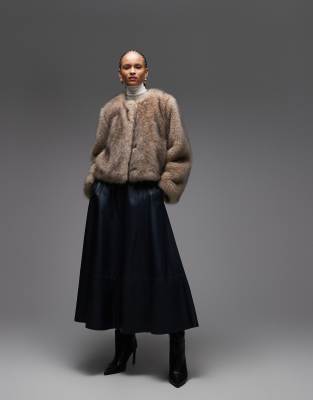 & Other Stories - Veste courte en fausse fourrure - Beige-Neutre