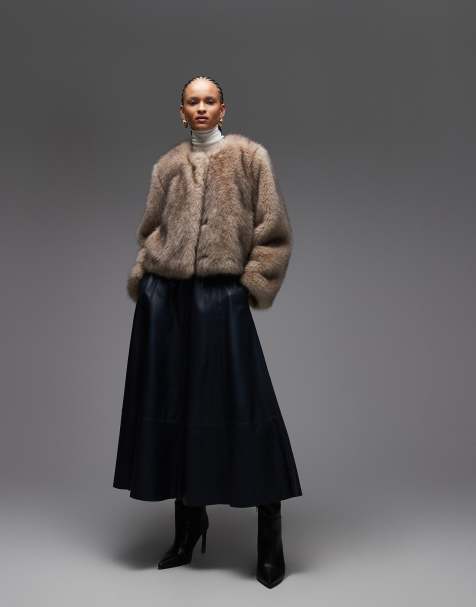 & Other Stories - Veste courte en fausse fourrure - Beige - view 1