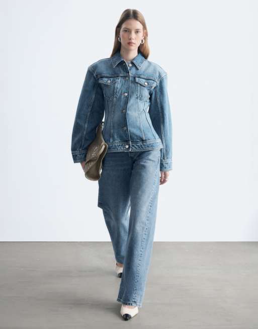 & Other Stories veste en jean structurée bleu délavé clair, 2 de 4