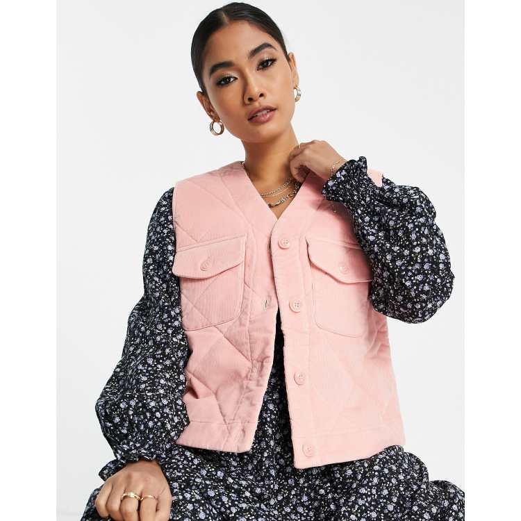 Veste sans manche rose new arrivals