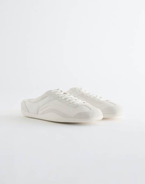 & Other Stories – Vita sneakers i äkta läder med öppen häl och detaljer i äkta mocka - view 1