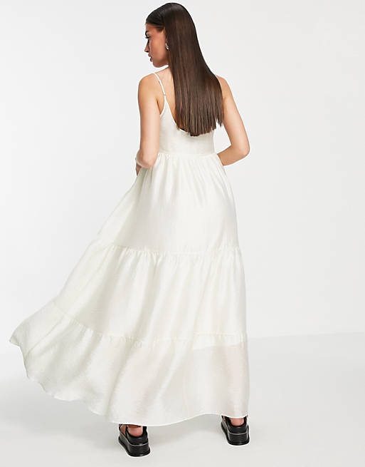 Dresses & Other Stories volume cami maxi dress in off white 
