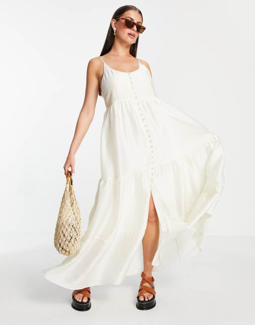 Other Stories volume cami maxi dress in off white