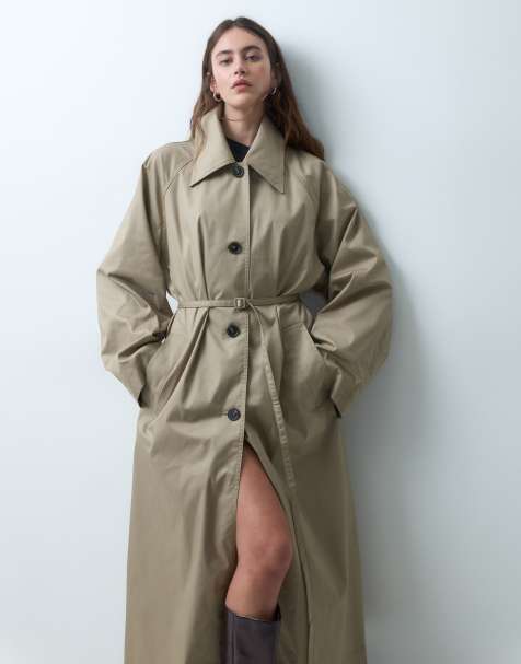 & Other Stories volume trench coat with back detail in beige - view 1
