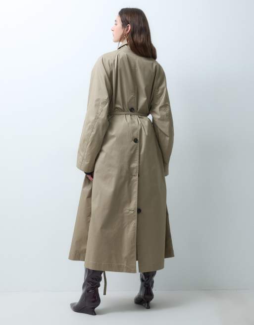 & Other Stories voluminøs trenchcoat med rygdetalje i beige, 4 af 4