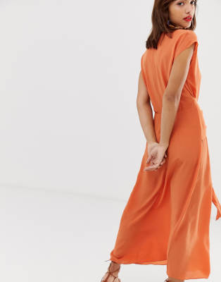 & other stories orange dress