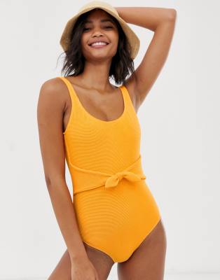 orange swimsuit asos