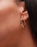 [Other Stories] & Other Stories wavy hoop earrings in gold No Size Gold