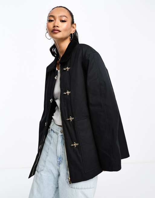 Black 2025 cocoon coat