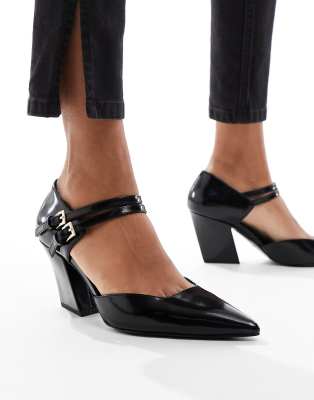  Other Stories western heeled pointed pumps in black