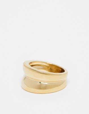 & Other Stories & Other Stories wide 2-part ring in gold