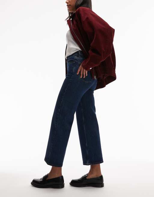 & Other Stories wide cut crop jeans in blue medium dusty, 2 of 5