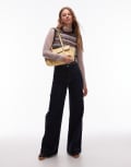 [Other Stories] & Other Stories wide leg jeans with jet pockets in dark wash blue 38 Dark wash blue