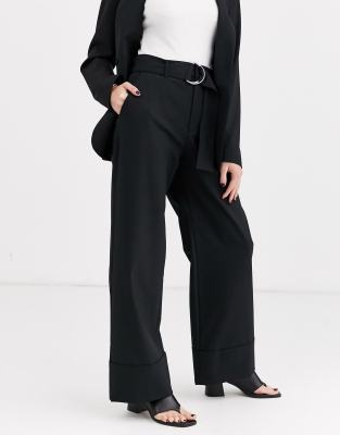 black tailored pants