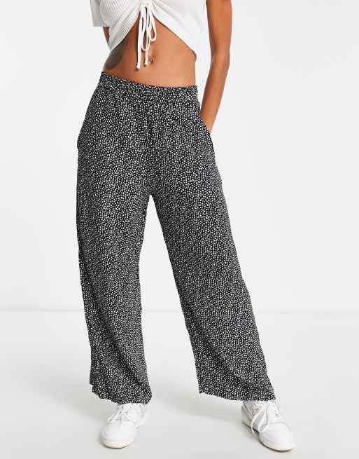 Printed Wide Leg Trousers