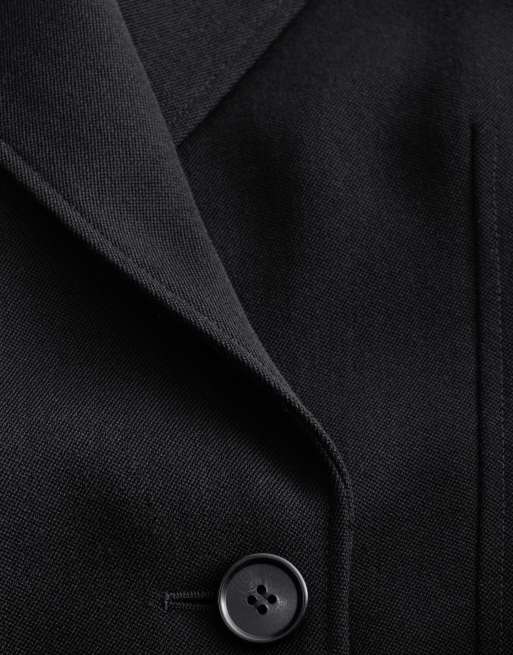 & Other Stories - Wolrijke blazer met ceintuur in zwart, 2 van 2