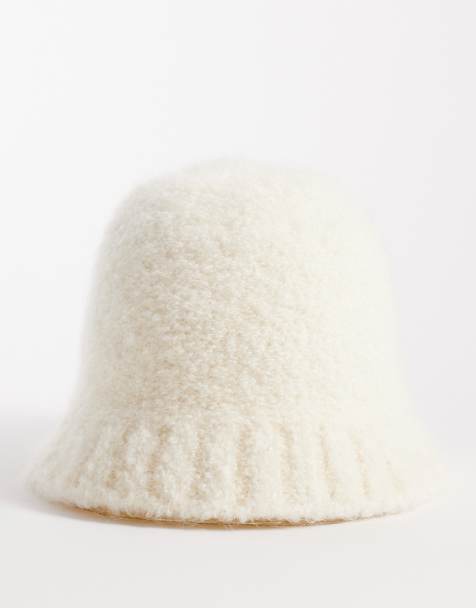 & Other Stories wool and mohair blend bucket hat in white