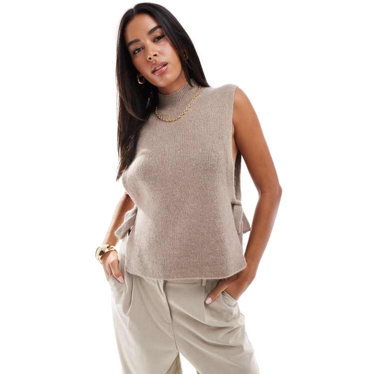 & Other Stories wool and mohair blend mock neck knit vest