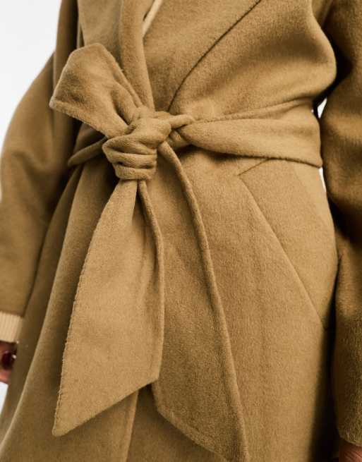 OVERSIZED ROUNDED WOOL COAT - BEIGE MÉLANGE - COS