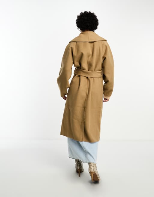  OTHER STORIES Relaxed Wool Blend Coat in Light Beige