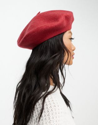 & Other Stories wool beret in red