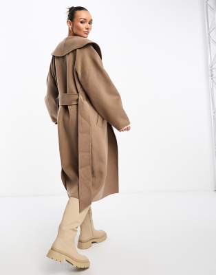 OTHER STORIES & OTHER STORIES WOOL BLEND BELTED COAT IN LIGHT BEIGE-NEUTRAL