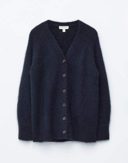 & Other Stories wool blend button down cardigan in dark blue , 4 of 4