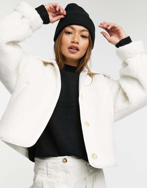 White 2025 wool jacket