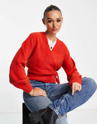 & Other Stories & Other Stories wool blend knitted cardigan in red