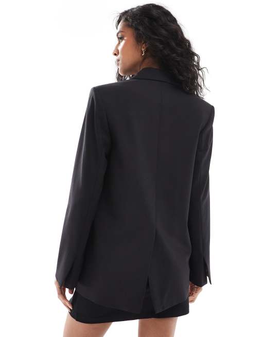 Other Stories wool blend single breasted blazer in black ASOS - Main Image