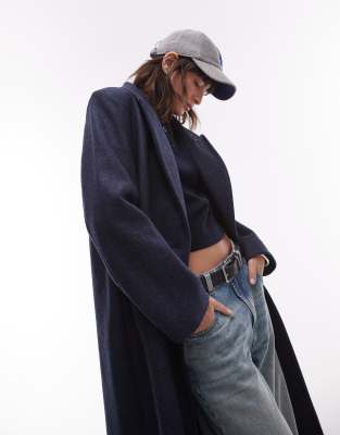 & OTHER STORIES WOOL BLEND SINGLE BREASTED MAXI COAT 