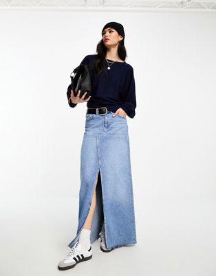 Other Stories &  Wool Blend Sweater In Dark Blue Exclusive To Asos-navy