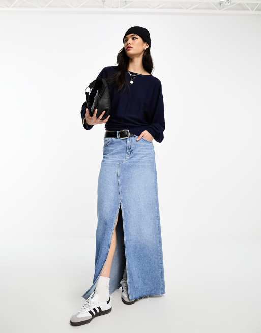 & Other Stories wool blend sweater in dark blue exclusive to ASOS