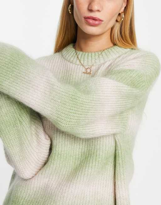 & Other Stories wool blend sweater in white and green stripe | ASOS