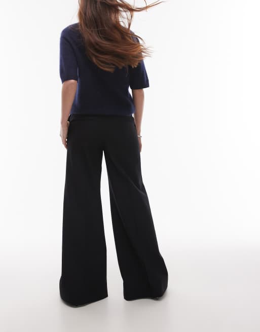 パンツ 00s black wool blend mode wide slacks パンツ 00s black wool blend mode wide slacks 00s black wool