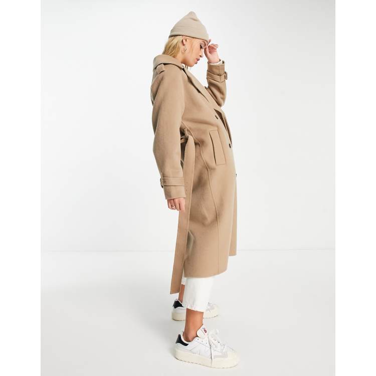 Tan wool trench on sale coat