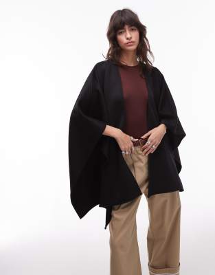 & Other Stories Wool Cape In Black