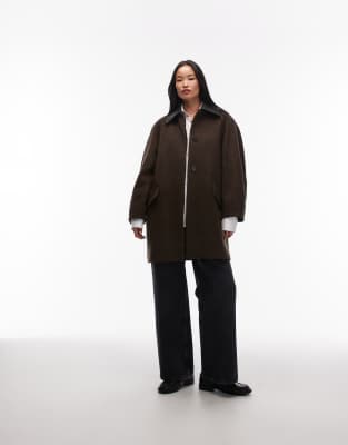& Other Stories Wool Car Coat In Brown