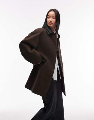 & Other Stories Wool Car Coat In Brown