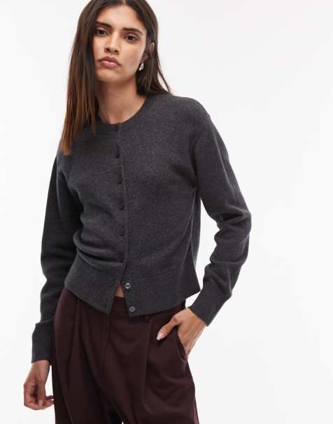 & Other Stories wool cardigan with button front in grey - view 1