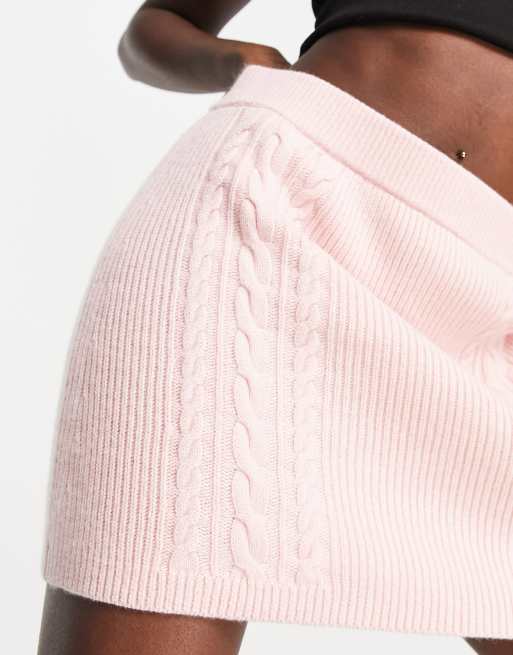 & Other Stories wool co-ord mini skirt in pink, 3 of 4