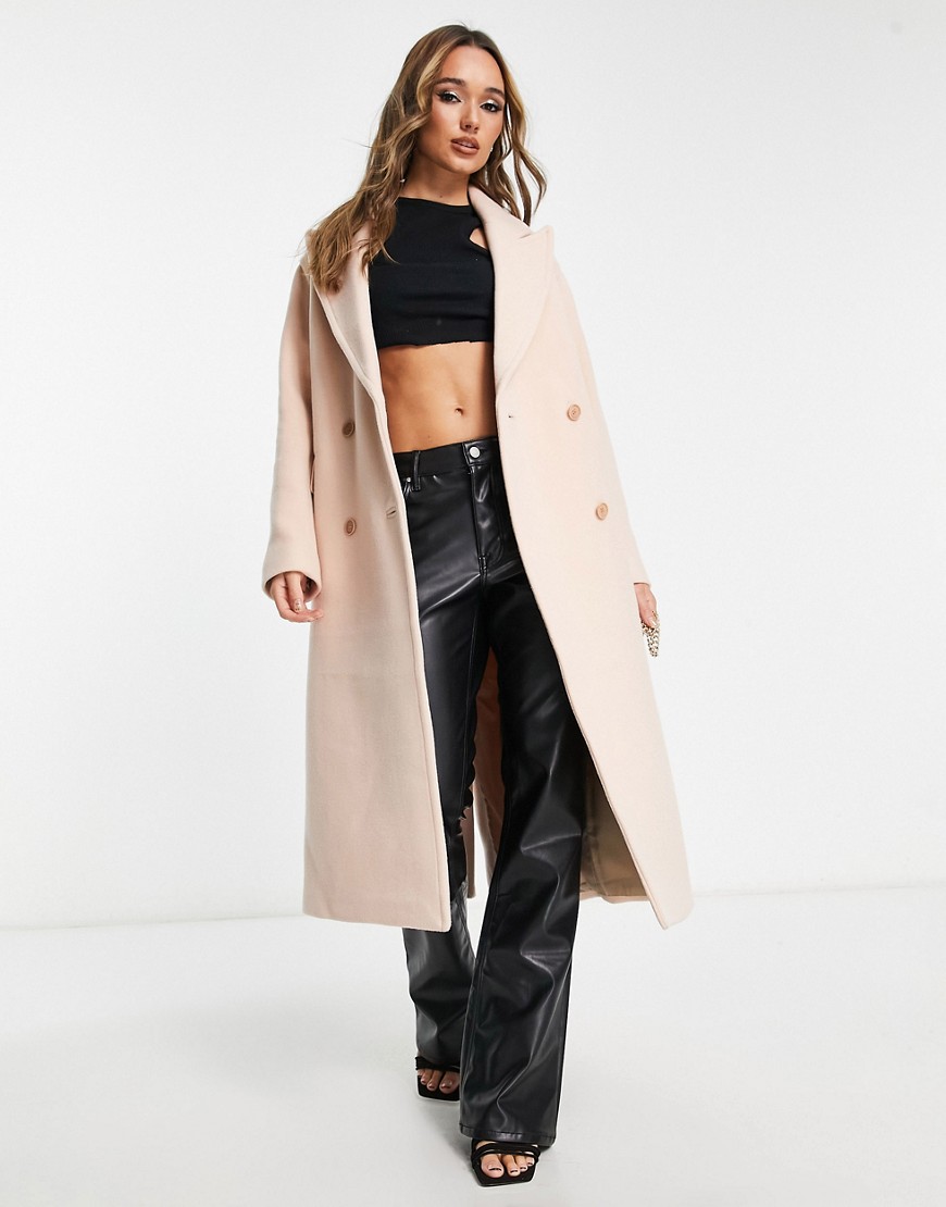 Other Stories &  Wool Double Breasted Coat In Blush-pink