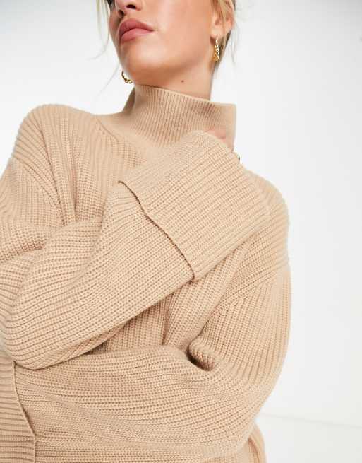 High neck 2024 beige jumper