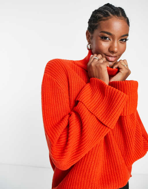 Cath Cashmere Cardigan - Neon Orange