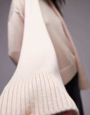 & Other Stories Wool Knit Scarf Sweater In Neutral