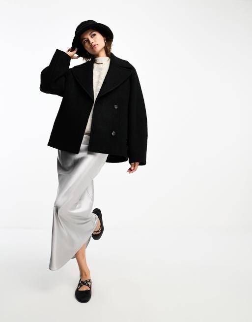 & Other Stories wool longline jacket in black | ASOS